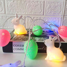 Load image into Gallery viewer, Easter Eggs Rabbits Chick Light Decoration Batteries Copper Wire LED String Lights Home Outdoor Easter Party Decorations
