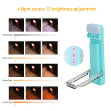 Load image into Gallery viewer, LED Clip-on Bookmark Book Light USB Rechargeable Reading Light Mini Led Brightness Adjustable Portable Bedside Desk Light
