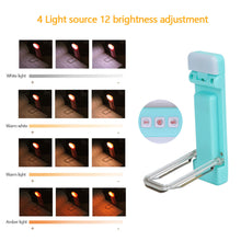 Load image into Gallery viewer, LED Clip-on Bookmark Book Light USB Rechargeable Reading Light Mini Led Brightness Adjustable Portable Bedside Desk Light
