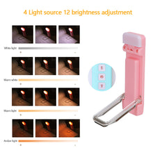 Load image into Gallery viewer, LED Clip-on Bookmark Book Light USB Rechargeable Reading Light Mini Led Brightness Adjustable Portable Bedside Desk Light
