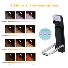 Load image into Gallery viewer, LED Clip-on Bookmark Book Light USB Rechargeable Reading Light Mini Led Brightness Adjustable Portable Bedside Desk Light
