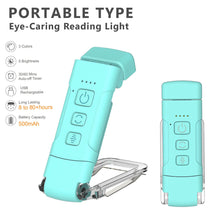 Load image into Gallery viewer, LED Clip-on Bookmark Book Light USB Rechargeable Reading Light Mini Led Brightness Adjustable Portable Bedside Desk Light
