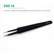 Load image into Gallery viewer, Stainless Steel Curved Straight Black Tweezer Nail Art Nipper Picking Tool Sequins Beads Making Tool Hand Tool Set
