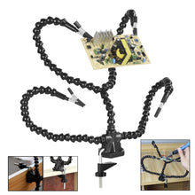 Load image into Gallery viewer, Multi Soldering Helping Hand Tool Table Clip Third Hand Soldering Stand Welding PCB Holder Flexible Arm Soldering Tool

