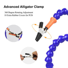 Load image into Gallery viewer, Multi Soldering Helping Hand Tool Table Clip with Magnifying Glass Third Hand Soldering Stand Welding PCB Holder Flexible Arm Soldering Tool
