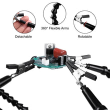Load image into Gallery viewer, Multi Soldering Helping Hand Tool Table Clip with Magnifying Glass Third Hand Soldering Stand Welding PCB Holder Flexible Arm Soldering Tool
