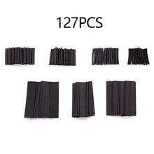 Load image into Gallery viewer, 127pcs Black Red Heat Shrink Tubing 2:1 Assortment Polyolefin Tube Car Cable Sleeving Wrap Wire Kit Insulation Sleeving
