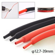 Load image into Gallery viewer, 2m Black Red Heat Shrink Tubing 3:1 Assortment Polyolefin Tube Car Cable Sleeving Wrap Wire Kit Insulation Sleeving
