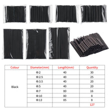 Load image into Gallery viewer, 127-328pcs Heat-shrink Tubing Thermoresistant Tube 2:1 Heat Shrink Wrapping Kit Electrical Connection Wire Cable Insulation Sleeving
