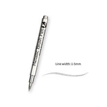 Load image into Gallery viewer, Brush Metallic Marker Pens Gold Silver Color Permanent Art Marker For Manga Crafts Scrapbooking School Stationery Supplies
