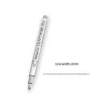 Load image into Gallery viewer, Brush Metallic Marker Pens Gold Silver Color Permanent Art Marker For Manga Crafts Scrapbooking School Stationery Supplies
