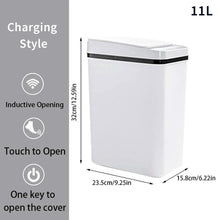Load image into Gallery viewer, 11L Smart Trash Can Automatic Touch Dustbin Infrared Induction Motion Sensor-Activated Rubbish Bucket for Living Room Bathroom Office
