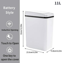Load image into Gallery viewer, 11L Smart Trash Can Automatic Touch Dustbin Infrared Induction Motion Sensor-Activated Rubbish Bucket for Living Room Bathroom Office
