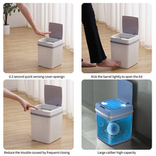Load image into Gallery viewer, 12L Smart Trash Can Automatic Touch Dustbin Infrared Induction Motion Sensor-Activated Rubbish Bucket for Living Room Bathroom Office
