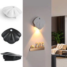 Load image into Gallery viewer, Shell Shape Wiring-Free Rechargeable Human Body Sensor Light Smart Led Night Light LED Corridor Staircase Magnetic Indoor Wall Light
