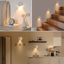 Load image into Gallery viewer, Shell Shape Wiring-Free Rechargeable Human Body Sensor Light Smart Led Night Light LED Corridor Staircase Magnetic Indoor Wall Light

