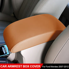 Load image into Gallery viewer, Car Armrest Box Center Console Lid Armrest Cover Interior Accessories Microfiber Leather Cover For Ford Mondeo 2007-2012
