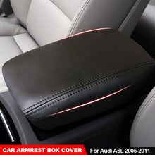 Load image into Gallery viewer, Car Armrest Box Center Console Lid Armrest Cover Interior Accessories Microfiber Leather Cover For Audi A6L 2005-2011
