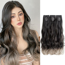 Load image into Gallery viewer, 3pcs Large Wavy Wig Pieces Women's Natural Simulation Wig Pieces Increase Hair Volume Fluffy Long Curly Hair Synthetic Wig
