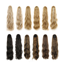 Load image into Gallery viewer, Elastic Mesh Drawstring Wig Ponytail Water Ripple Long Curly Hair Synthetic Wig High Temperature Silk Hair Extensions
