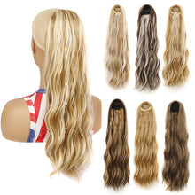 Load image into Gallery viewer, Elastic Mesh Drawstring Wig Ponytail Water Ripple Long Curly Hair Synthetic Wig High Temperature Silk Hair Extensions
