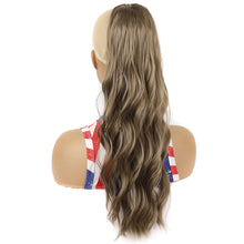 Load image into Gallery viewer, Elastic Mesh Drawstring Wig Ponytail Water Ripple Long Curly Hair Synthetic Wig High Temperature Silk Hair Extensions
