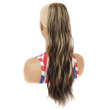 Load image into Gallery viewer, Elastic Mesh Drawstring Wig Ponytail Water Ripple Long Curly Hair Synthetic Wig High Temperature Silk Hair Extensions
