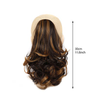 Load image into Gallery viewer, Gripping Clip Style Two Tone Highlight Dyed Wig Ponytail Natural Simulation Short Curly Hair Synthetic Hair Piece
