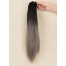 Load image into Gallery viewer, Mini Gripping Clip Ponytail Wig Gradient Long Straight Hair Natural Seamless Synthetic Ponytail Wig Hair Extensions for Women
