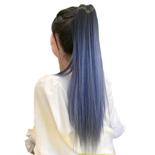 Load image into Gallery viewer, Mini Gripping Clip Ponytail Wig Gradient Long Straight Hair Natural Seamless Synthetic Ponytail Wig Hair Extensions for Women
