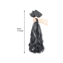 Load image into Gallery viewer, 3pcs Wig Pieces Natural Simulation Synthetic Wig Highlight Dyeing Fluffy Long Curly Hair Invisible Hair Extensions for Women
