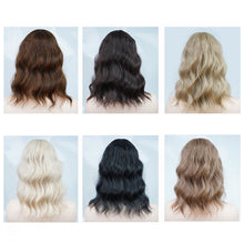 Load image into Gallery viewer, High Temperature Silk Wig Piece Air Bangs Ripple Short Curly Wig Piece Fluffy Increase Hair Volume Synthetic Wig
