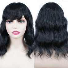 Load image into Gallery viewer, High Temperature Silk Wig Piece Air Bangs Ripple Short Curly Wig Piece Fluffy Increase Hair Volume Synthetic Wig
