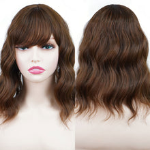 Load image into Gallery viewer, High Temperature Silk Wig Piece Air Bangs Ripple Short Curly Wig Piece Fluffy Increase Hair Volume Synthetic Wig
