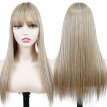 Load image into Gallery viewer, High Temperature Silk Wig Piece Long Straight Hair Wig Piece Fluffy Increase Hair Volume Synthetic Simulation Wig
