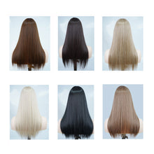 Load image into Gallery viewer, High Temperature Silk Wig Piece Long Straight Hair Wig Piece Fluffy Increase Hair Volume Synthetic Simulation Wig
