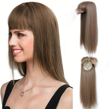 Load image into Gallery viewer, High Temperature Silk Wig Piece Long Straight Hair Wig Piece Fluffy Increase Hair Volume Synthetic Simulation Wig

