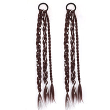 Load image into Gallery viewer, Pearl Braid Wig Synthetic Wig Hair Rope Braided Hair Long Ponytail Hair Extensions False Hair Piece for Women
