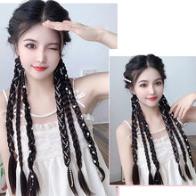 Load image into Gallery viewer, Pearl Braid Wig Synthetic Wig Hair Rope Braided Hair Long Ponytail Hair Extensions False Hair Piece for Women
