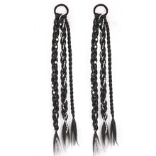 Load image into Gallery viewer, Pearl Braid Wig Synthetic Wig Hair Rope Braided Hair Long Ponytail Hair Extensions False Hair Piece for Women

