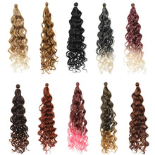 Load image into Gallery viewer, Multicolored Crochet Wig Fashionable Fluffy Natural Long Curly Hair 20inch Synthetic Hair Extensions for Women

