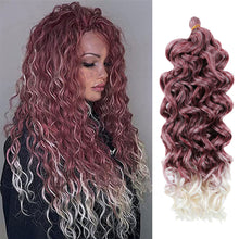 Load image into Gallery viewer, Multicolored Crochet Wig Fashionable Fluffy Natural Long Curly Hair 20inch Synthetic Hair Extensions for Women
