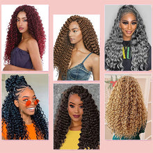 Load image into Gallery viewer, Multicolored Crochet Wig Fashionable Fluffy Natural Long Curly Hair 20inch Synthetic Hair Extensions for Women
