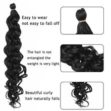 Load image into Gallery viewer, Multicolored Crochet Wig Fashionable Fluffy Natural Long Curly Hair 20inch Synthetic Hair Extensions for Women
