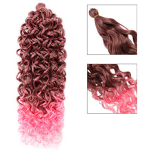 Load image into Gallery viewer, Multicolored Crochet Wig Fashionable Fluffy Natural Long Curly Hair 20inch Synthetic Hair Extensions for Women
