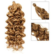 Load image into Gallery viewer, Multicolored Crochet Wig Fashionable Fluffy Natural Long Curly Hair 20inch Synthetic Hair Extensions for Women
