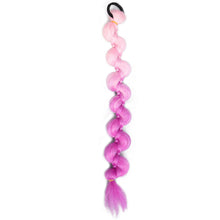 Load image into Gallery viewer, Colorful Gradient Wig Ponytail Braid Personalized Elastic Hair Rope Long Ponytail Synthetic Hair Extensions for Women
