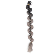Load image into Gallery viewer, Colorful Gradient Wig Ponytail Braid Personalized Elastic Hair Rope Long Ponytail Synthetic Hair Extensions for Women

