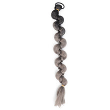 Load image into Gallery viewer, Colorful Gradient Wig Ponytail Braid Personalized Elastic Hair Rope Long Ponytail Synthetic Hair Extensions for Women
