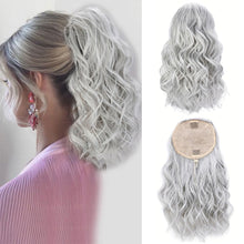 Load image into Gallery viewer, Elastic Mesh Drawstring Ponytail Wig Synthetic Simulation Short Curly Ponytail High Temperature Silk Hair Extensions

